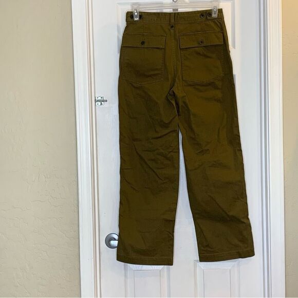 Madewell The Perfect Vintage Wide-Leg Pant Utility Edition Green High-rise SZ 28 - Picture 2 of 9